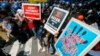 Demonstrators protest against what they say is U.S., Japan, and China’s interference with the Association of Southeast Asian Nations (ASEAN) in front of the U.S. Embassy in Manila, Philippines, April 28, 2017. The 10-member ASEAN is to hold their annual summit Saturday.
