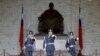FILE - Guards of honor parade at the Chiang Kai-shek Memorial Hall in Taipei, Taiwan, Jan. 17, 2016. 